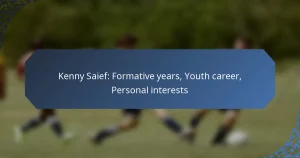 Kenny Saief: Formative years, Youth career, Personal interests